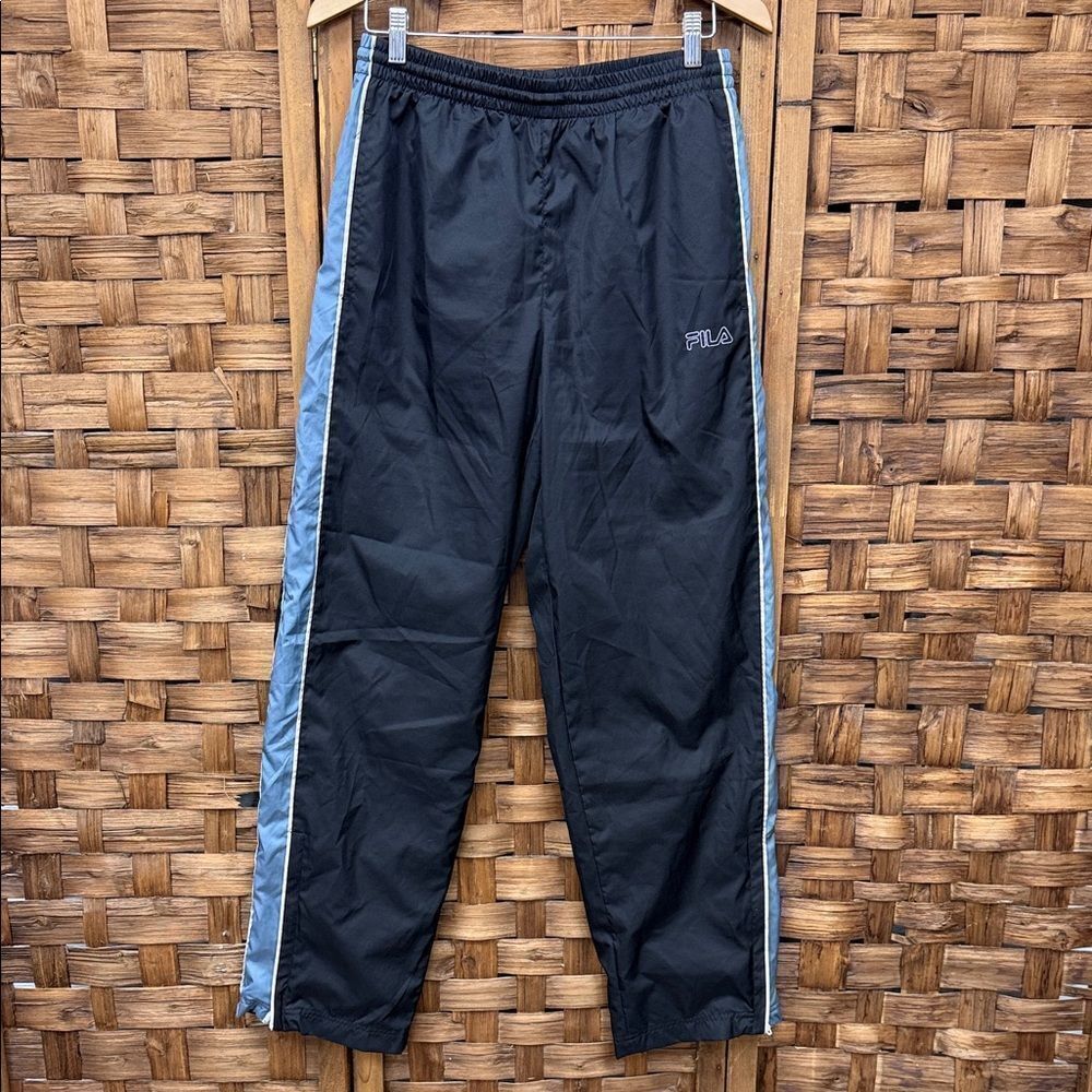 Fila Men's Black and Blue Joggers
